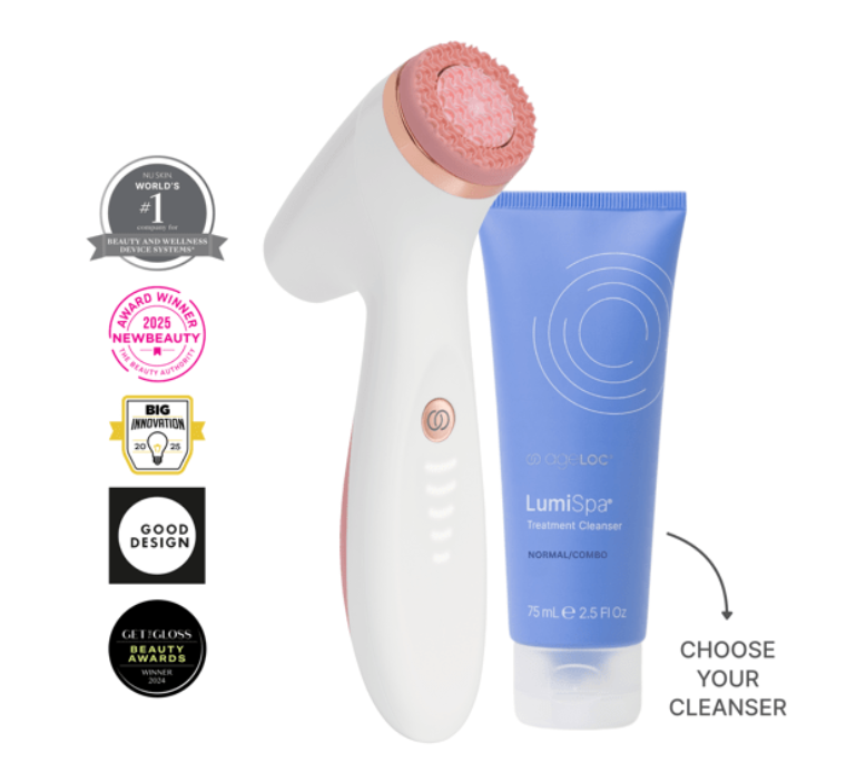 ageLOC® LumiSpa® iO Rose Gold + Treatment Cleanser Bundle
